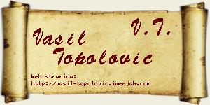 Vasil Topolović vizit kartica